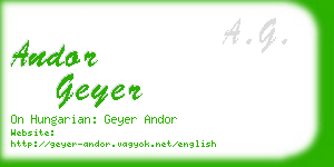 andor geyer business card